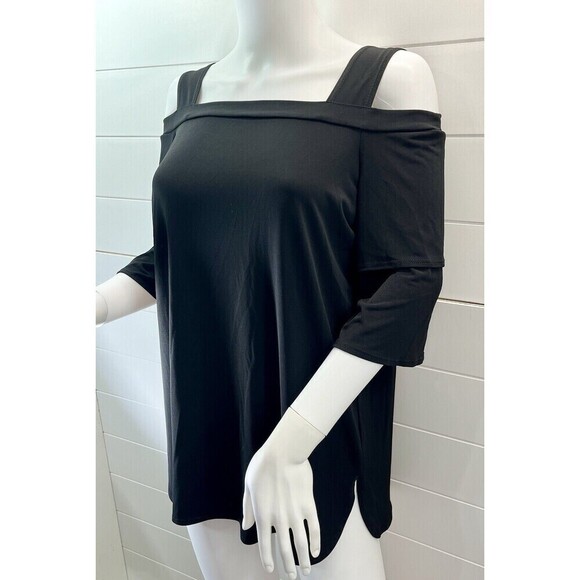 Clara Sun Woo Exposed Shoulder Top Capsule Wardrobe Black Womens Small Modern - Picture 1 of 9